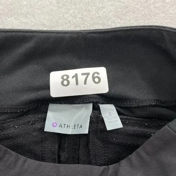 Athleta Highline Hybrid Summiter Pants Women's 2 Black Stretch Fabric Skinny Leg - Picture 5 of 13